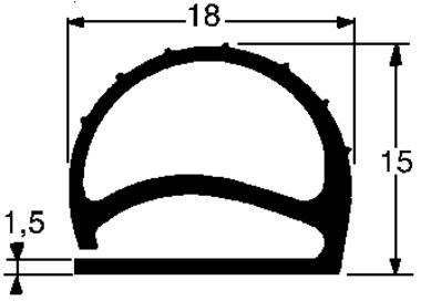 Joint EPDM gris simple tubulure