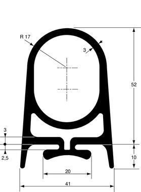 Black EPDM, for isothermal elevator tailgate