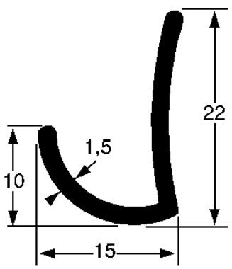 Regenrinnenprofil, Rohaluminium (1)