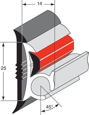 Profil klap uchylnych, aluminium anodowane bezbarwne