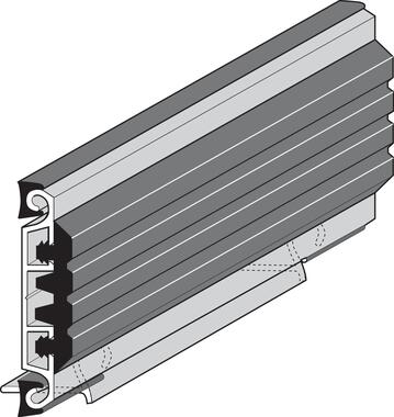 Profilo cerniera alluminio anodizzato