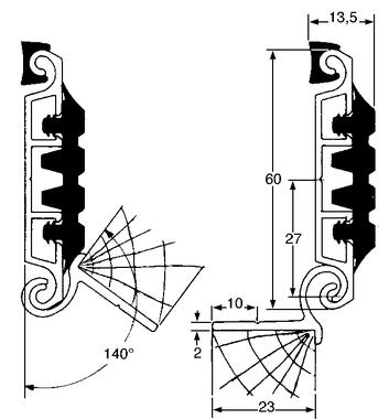 Profilo cerniera alluminio anodizzato (2)