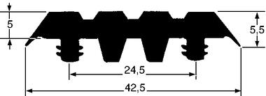 Gallone gomma EPDM nero