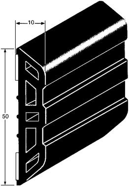 Schutzprofil, PVC, schwarz, halbhart, selbstklebend (1)