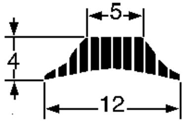 PVC BUFFER SECTION 4x12mm