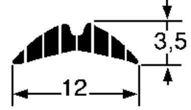 Nakładka ochronna z PVC 3,5x12 mm, szara