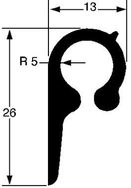 Kederschienenprofil, Rohaluminium (1)