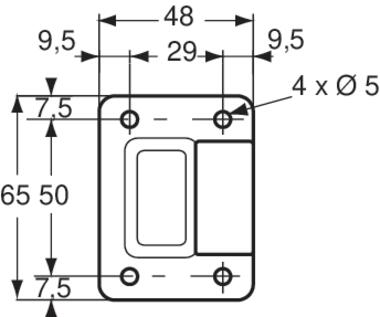 Stainless steel keeper for 027503130/03140 locks (2)