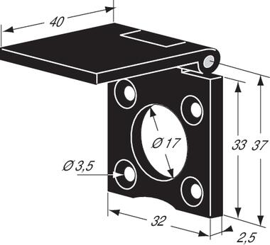 Black epoxy aluminium escutcheon (2)