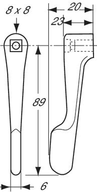 Contromaniglia in ottone cromato (2)