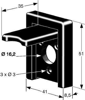 Tapón de entradas, plástico negro con eje y muelle inox (2)