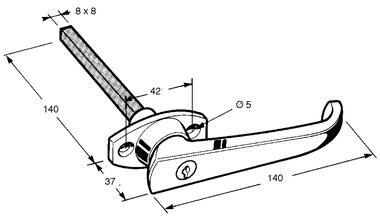 Manilla con llave zamac cromado (2)