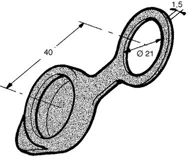 Kappe einzeln, aus grauem Polyäthylen (2)