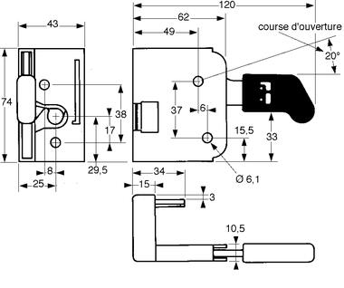 Cataphorese steel lock (2)