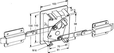 Paddle handle lock, key operated (2)