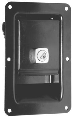 Paddle handle lock, key operated black epoxy steel