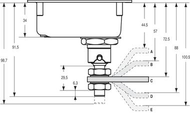 Flat cam, zinc plated steel (2)