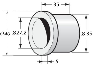 Bague épaulée nylon