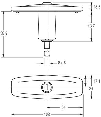 T-Handgriff, abschließbar, schwarz (2)