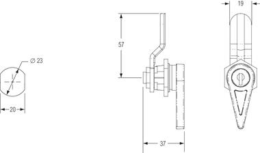 Light duty compartment latch (2)