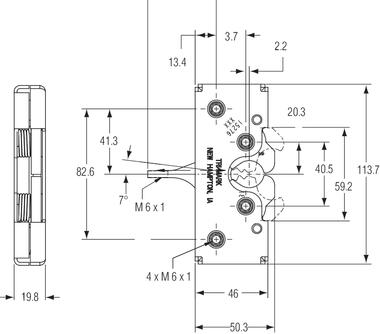 Double rotor latch 2 position, for use with Ø 17,15 mm bolt 2311111-16 (2)