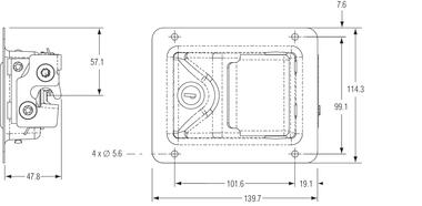 Cerradura de maletero con llave, acero inoxidable (2)