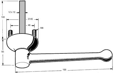 Chrome plated brass non locking handle (2)