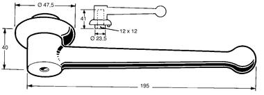 Chrome plated brass inside handle (2)