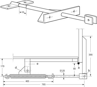 Compensatore di sollevamento, modello piccolo con 2 molle per ponti da 100 kg maxi (2)