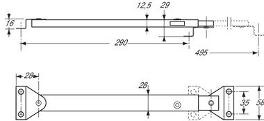 Telescopic prop in zinc plated steel (2)