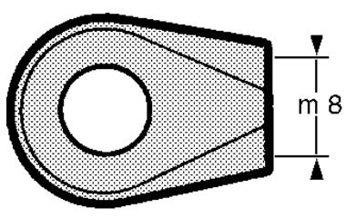 End with Ø 8,1 hole for gas spring with M8 threading (1)