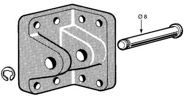 Grey glassfibre polyamide bracket