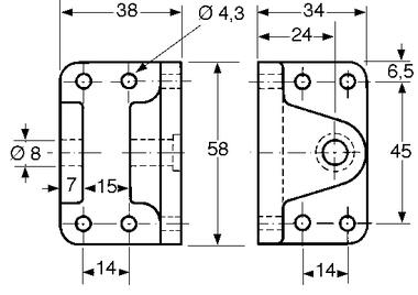 Grey glassfibre polyamide bracket (2)