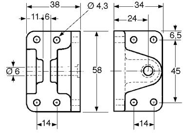 Grey glassfibre polyamide bracket (2)