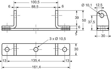 Cardine a base piana 30 mm (2)