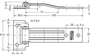 Polished stainless steel hinges (2)