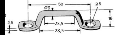 Zinc plated steel cramp (2)