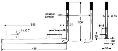 Zinc plated steel door retainer with corner plate 50 x 55 (2)