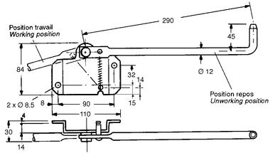 Longitudinal door retainer,  the image represents the righthand side (3)