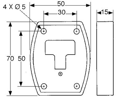 Zaczep ustalacza położenia drzwi, nierdzewny z czarną podkładką z tworzywa (2)