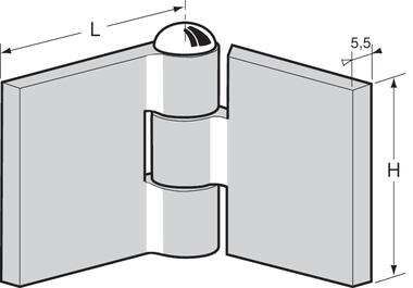 Scharniere mit 3 Knoten je 12 mm, Messingachse (2)