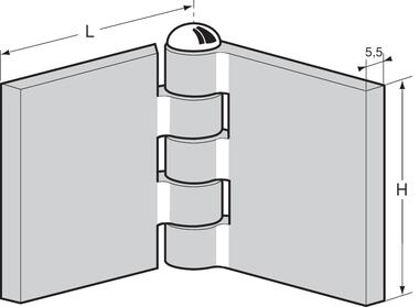 Scharniere mit 5 Knoten je 12 mm, Messingachse (2)