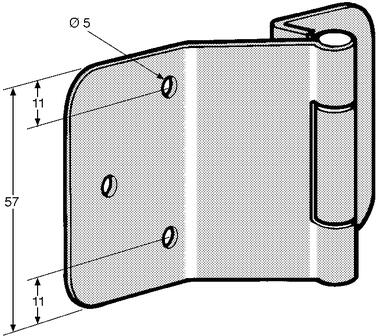 Charnière acier zingué, axe aluminium (2)