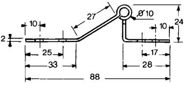 Charnière acier zingué, axe aluminium (3)