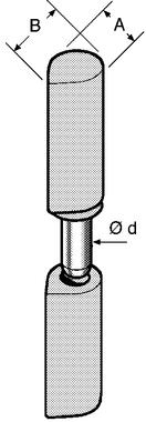 Gozne soldable, acero bruto (2)