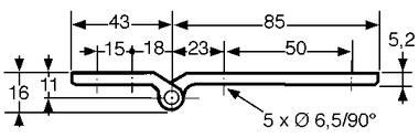 Zinc plated steel hinge (3)