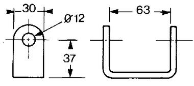 Zinc plated steel hinge bracket to weld (2)