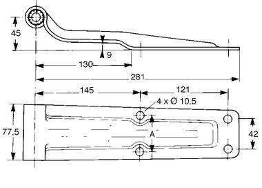 Penture acier haute résistance, avec douille nylon, ép (2)