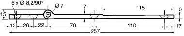 Charnière en aluminium anodisé longueur 257 mm (3)