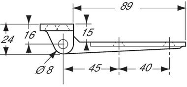 Charnière en bronze d'aluminium époxy gris (3)